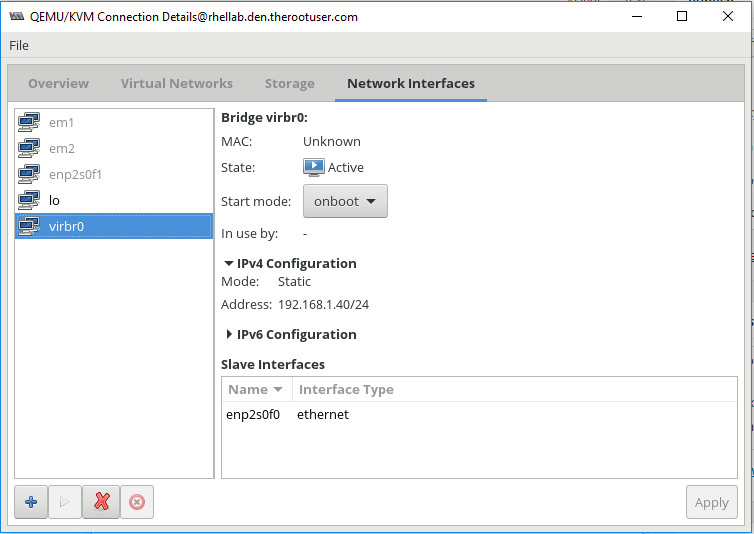 network interface | The Root User